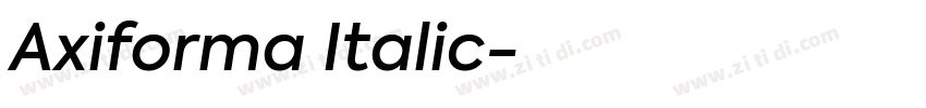Axiforma Italic字体转换
